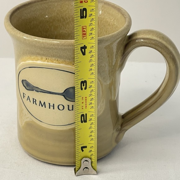 Deneen Pottery 2019 Farmhouse Beige Tan Coffee Mug Spoon - Picture 6 of 7
